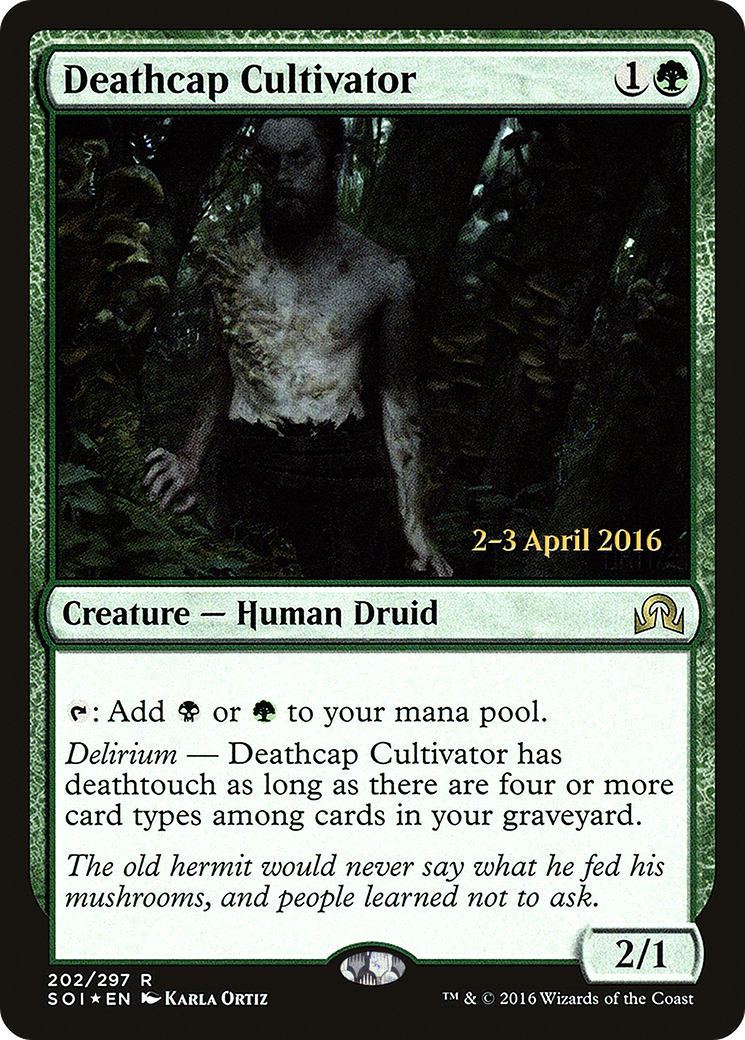 {R} Deathcap Cultivator [Shadows over Innistrad Prerelease Promos][PR SOI 202]
