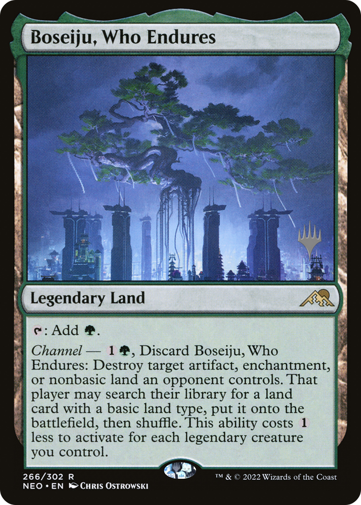 {R} Boseiju, Who Endures (Promo Pack) [Kamigawa: Neon Dynasty Promos][PP NEO 266]