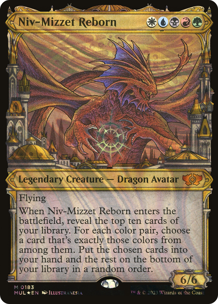 {R} Niv-Mizzet Reborn (Halo Foil) [Multiverse Legends][MUL 183]
