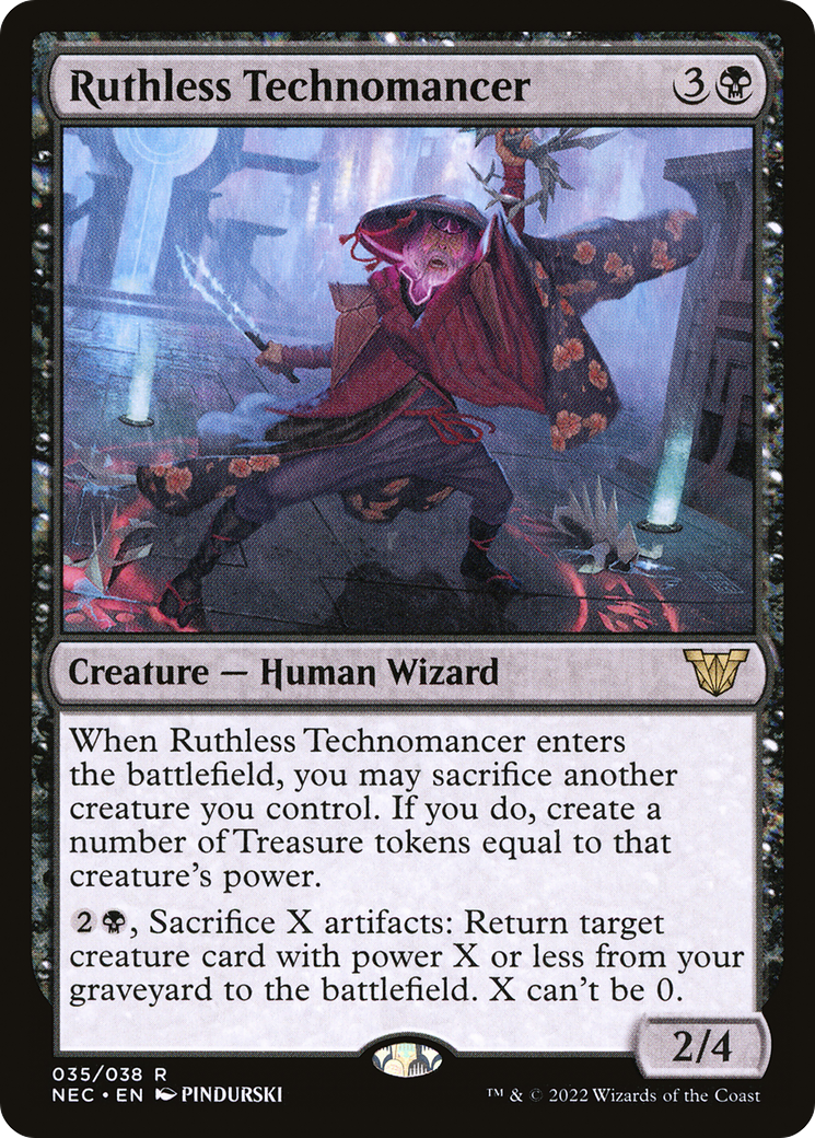 {R} Ruthless Technomancer [Kamigawa: Neon Dynasty Commander][NEC 035]