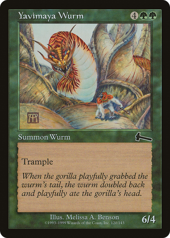 {C} Yavimaya Wurm [Urza's Legacy][ULG 120]