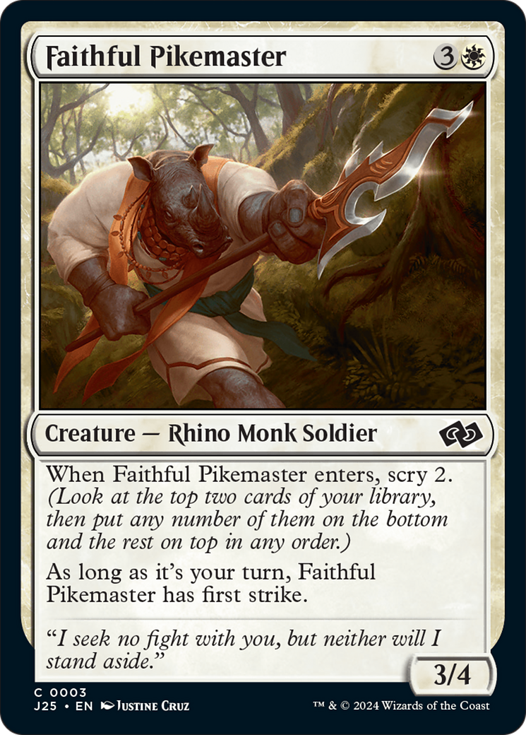 {C} Faithful Pikemaster [Foundations Jumpstart][J25 003]