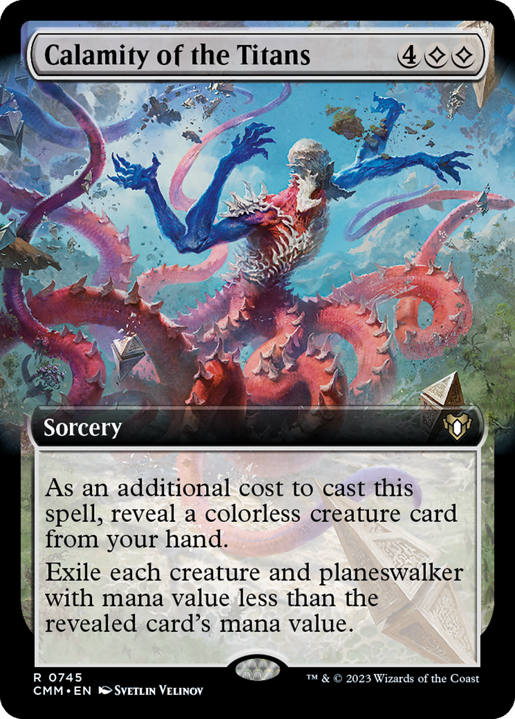{R} Calamity of the Titans (Extended Art) [Commander Masters][CMM 745]