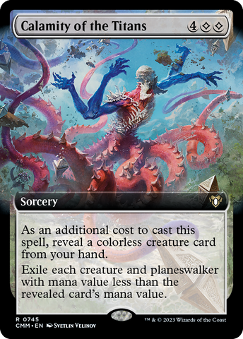 {R} Calamity of the Titans (Extended Art) [Commander Masters][CMM 745]