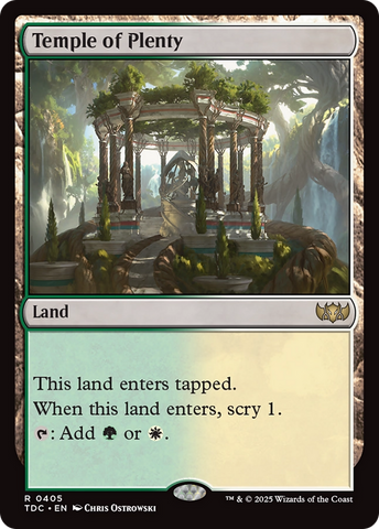 {R} Temple of Plenty [Tarkir: Dragonstorm Commander][TDC 405]