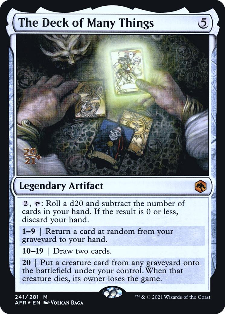 {R} The Deck of Many Things [Dungeons & Dragons: Adventures in the Forgotten Realms Prerelease Promos][PR AFR 241]