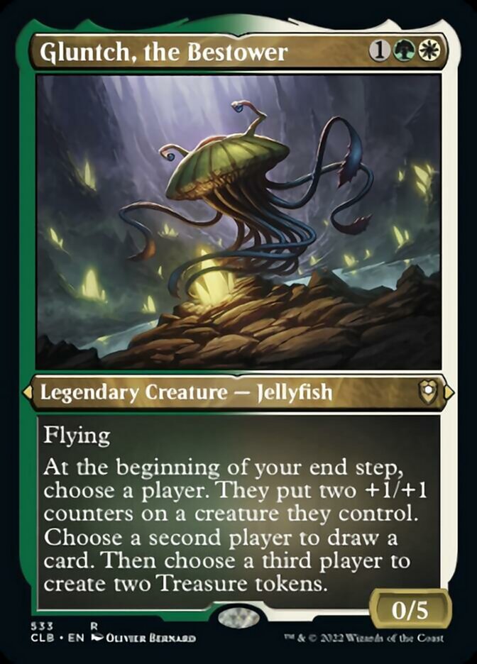 {R} Gluntch, the Bestower (Foil Etched) [Commander Legends: Battle for Baldur's Gate][CLB 533]