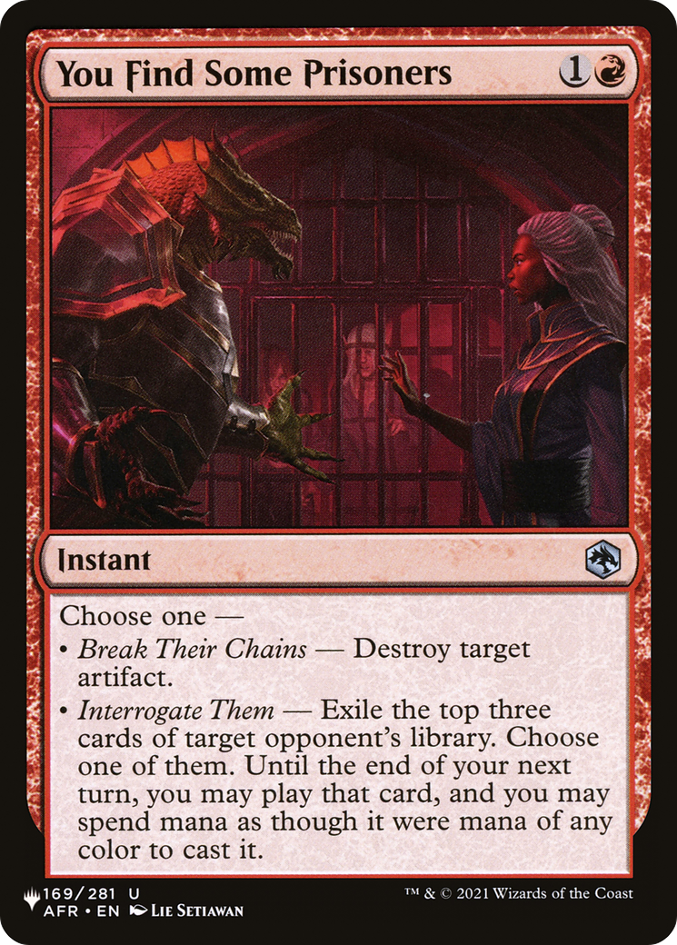 You Find Some Prisoners [LIST 169/281]