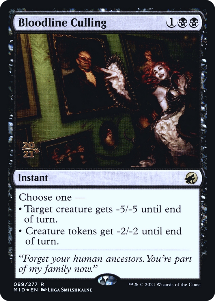 {R} Bloodline Culling [Innistrad: Midnight Hunt Prerelease Promos][PR MID 089]