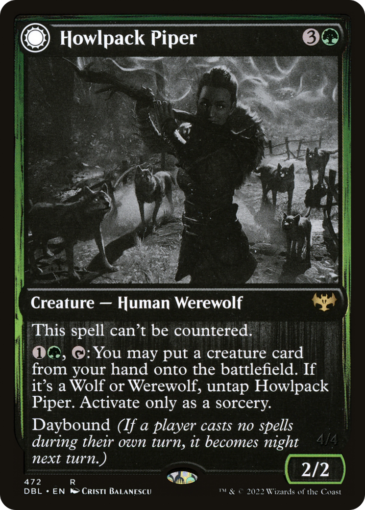 {R} Howlpack Piper // Wildsong Howler [Innistrad: Double Feature][DBL 472]