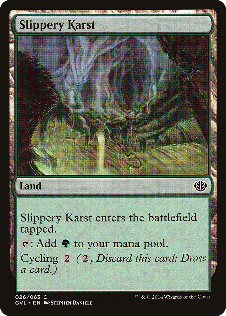 {C} Slippery Karst (Garruk vs. Liliana) [Duel Decks Anthology][GVL 026]