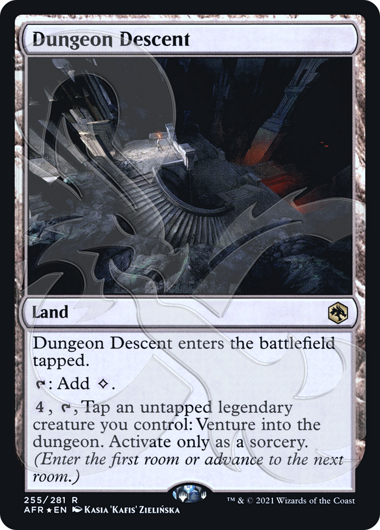 {R} Dungeon Descent (Ampersand Promo) [Dungeons & Dragons: Adventures in the Forgotten Realms Promos][AMP AFR 255]