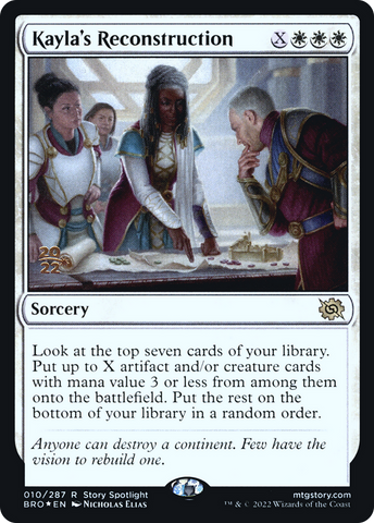 {R} Kayla's Reconstruction [The Brothers' War: Prerelease Promos][PR BRO 010]