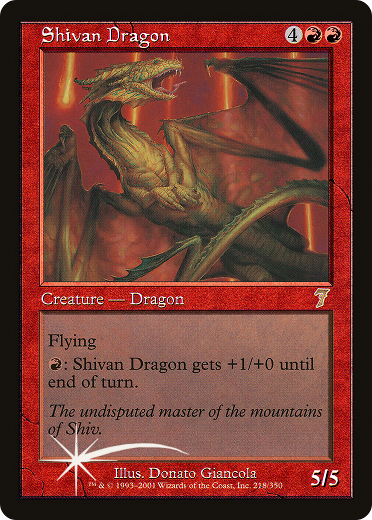 {R} Shivan Dragon [Seventh Edition][7ED 218]