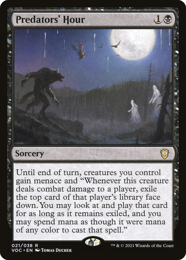{R} Predators' Hour [Innistrad: Crimson Vow Commander][VOC 021]