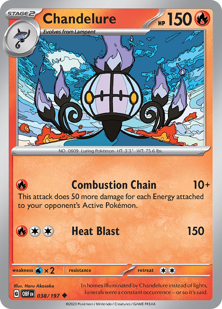 Chandelure 38 - SV03 Obsidian Flames
