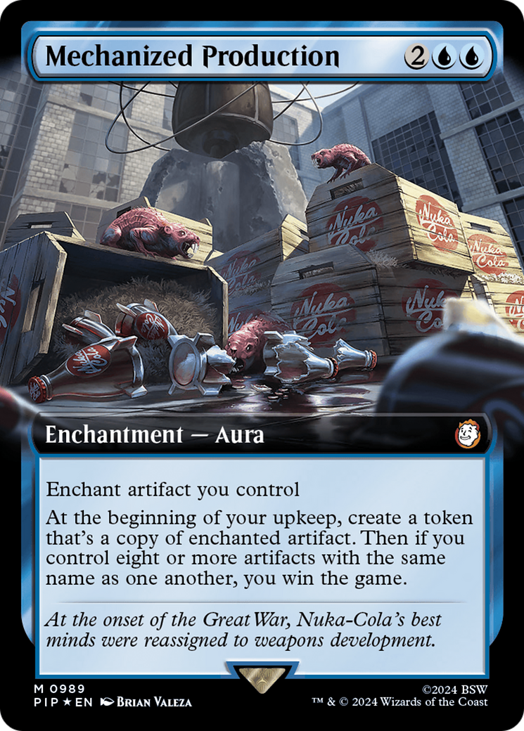 {R} Mechanized Production (Extended Art) (Surge Foil) [Fallout][PIP 989]