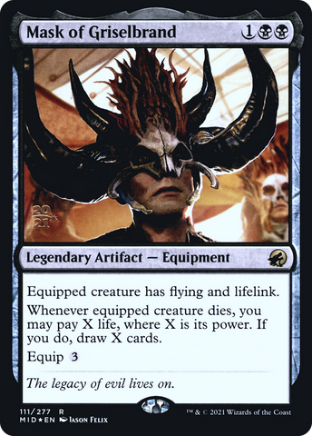 {R} Mask of Griselbrand [Innistrad: Midnight Hunt Prerelease Promos][PR MID 111]