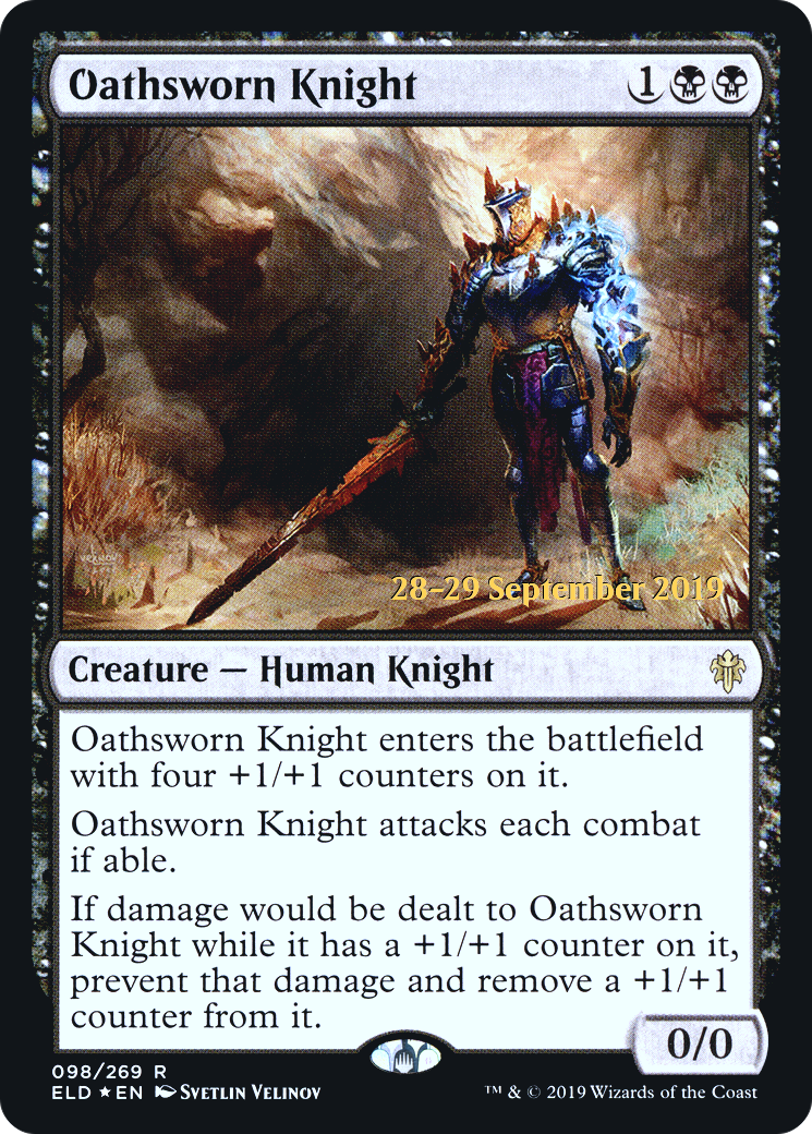 {R} Oathsworn Knight [Throne of Eldraine Prerelease Promos][PR ELD 098]