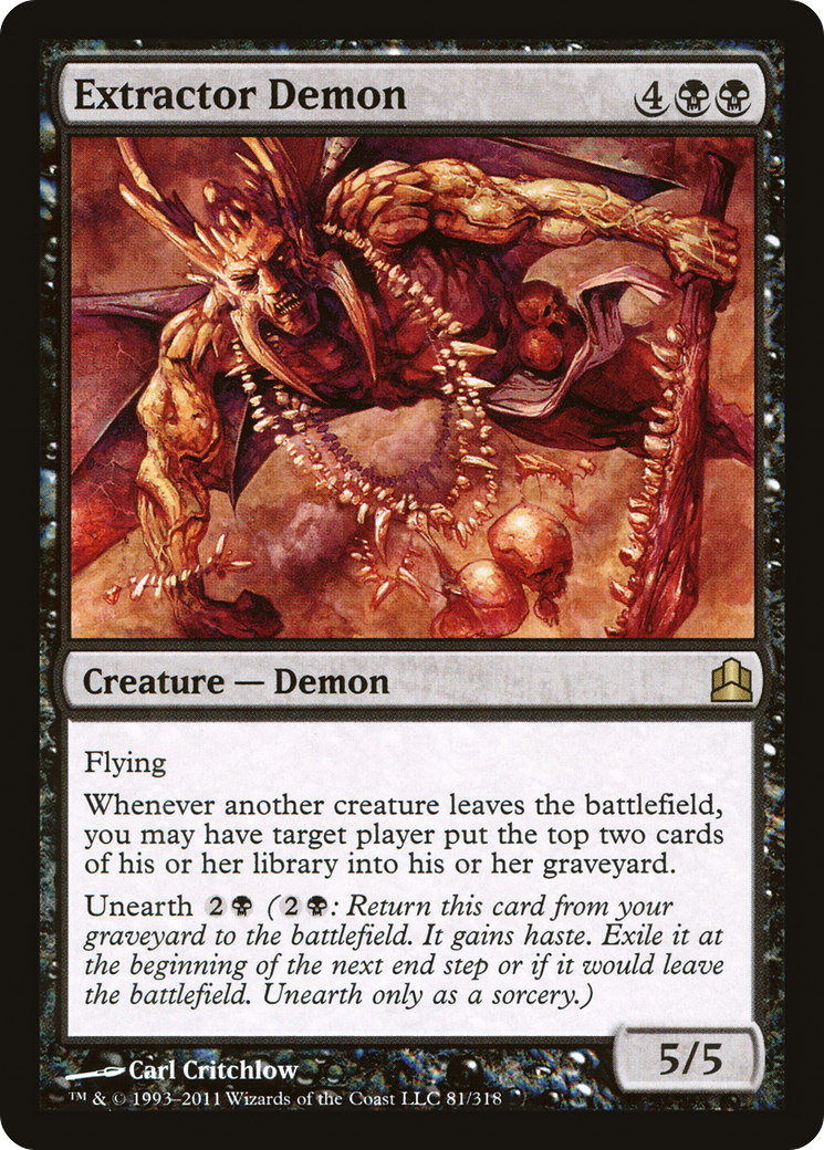 {R} Extractor Demon [Commander 2011][CMD 081]
