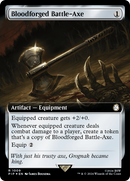 {R} Bloodforged Battle-Axe (Extended Art) (Surge Foil) [Fallout][PIP 1009]