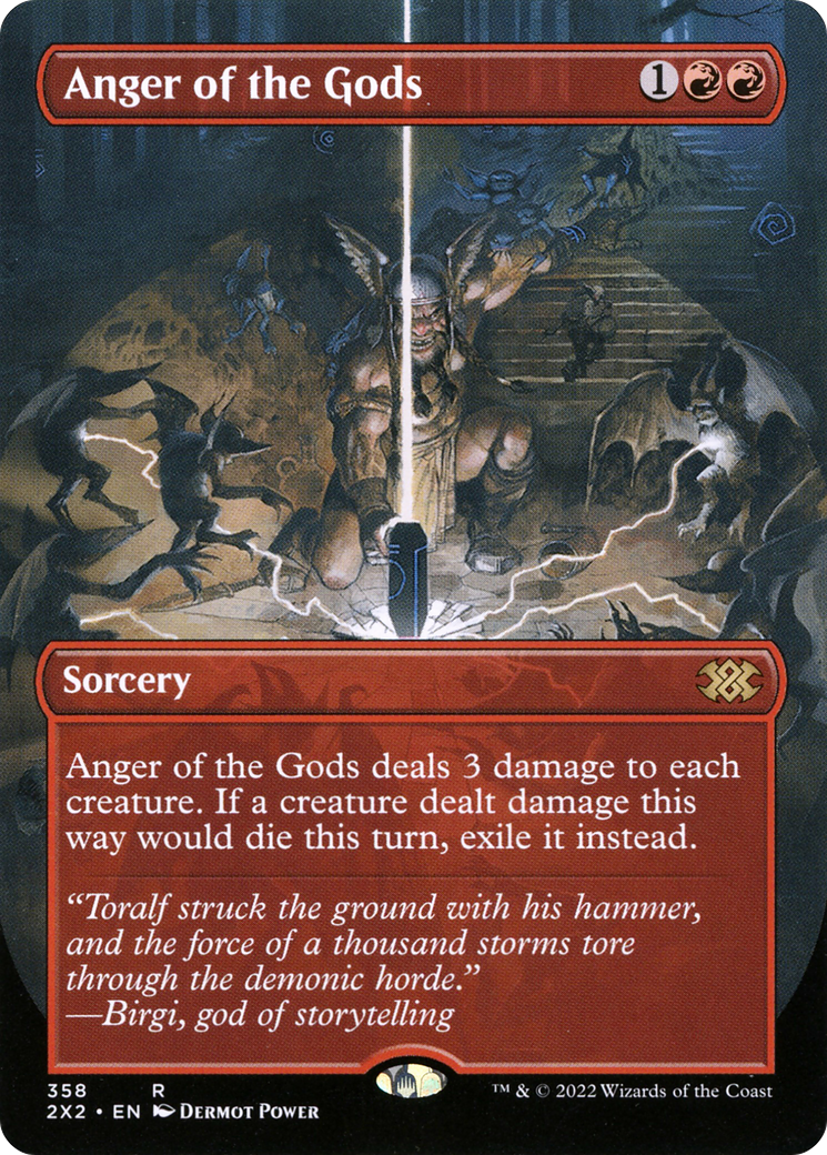 {R} Anger of the Gods (Borderless Alternate Art) [Double Masters 2022][2X2 358]