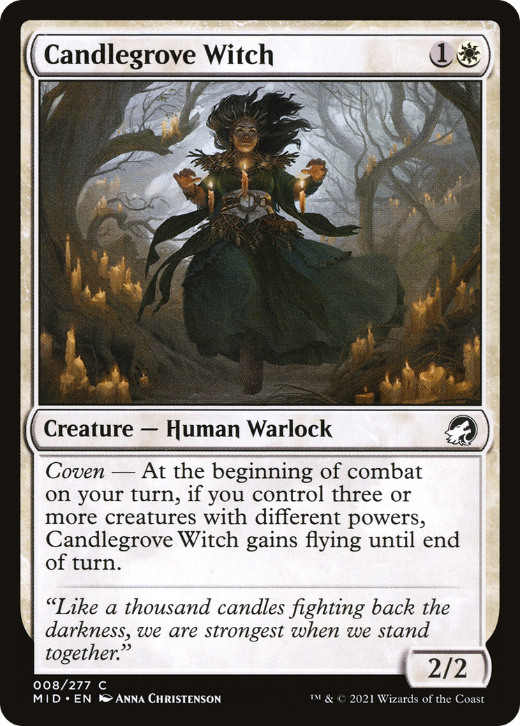{C} Candlegrove Witch [Innistrad: Midnight Hunt][MID 008]