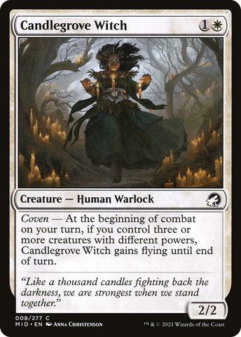 {C} Candlegrove Witch [Innistrad: Midnight Hunt][MID 008]