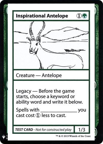 {R} Inspirational Antelope [Mystery Booster Playtest Cards][CON CMB1 078]
