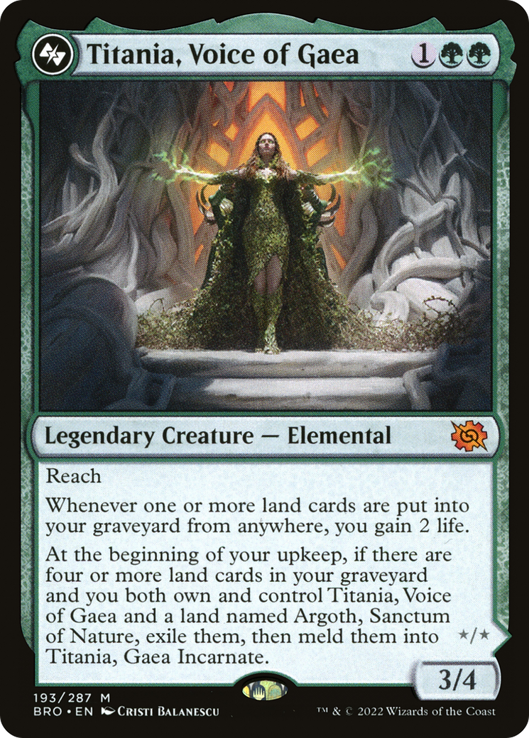 {R} Titania, Voice of Gaea [The Brothers' War][BRO 193]