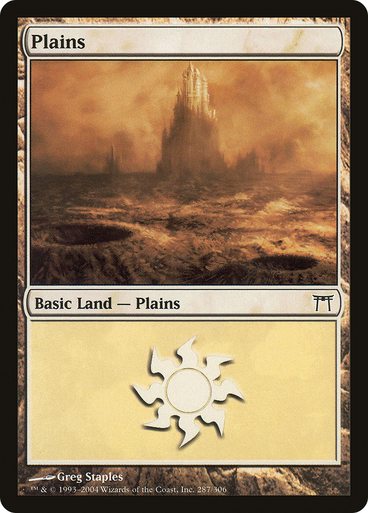 {B}[CHK 287] Plains (287) [Champions of Kamigawa]