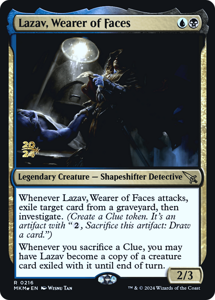 {R} Lazav, Wearer of Faces [Murders at Karlov Manor Prerelease Promos][PR MKM 216]
