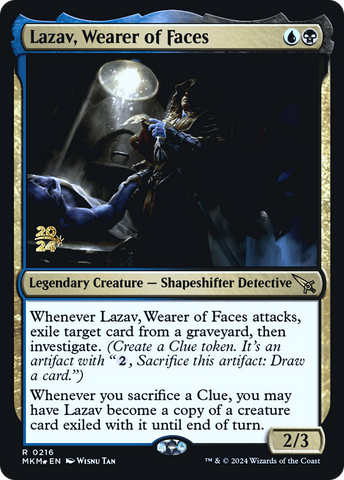 {R} Lazav, Wearer of Faces [Murders at Karlov Manor Prerelease Promos][PR MKM 216]