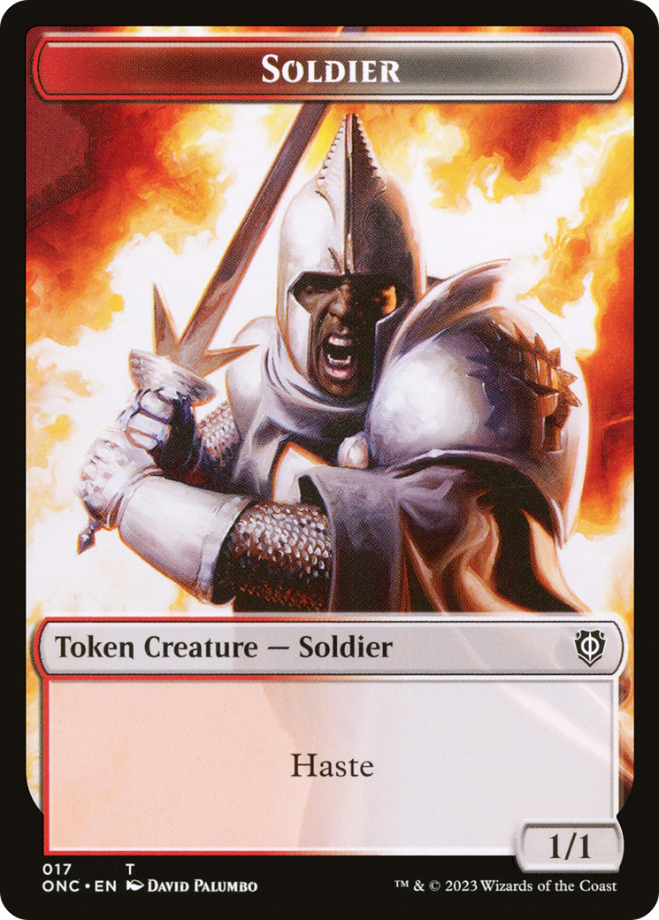 {T} Soldier (017) // Eldrazi Double-Sided Token [Phyrexia: All Will Be One Commander][TONC 17//1]