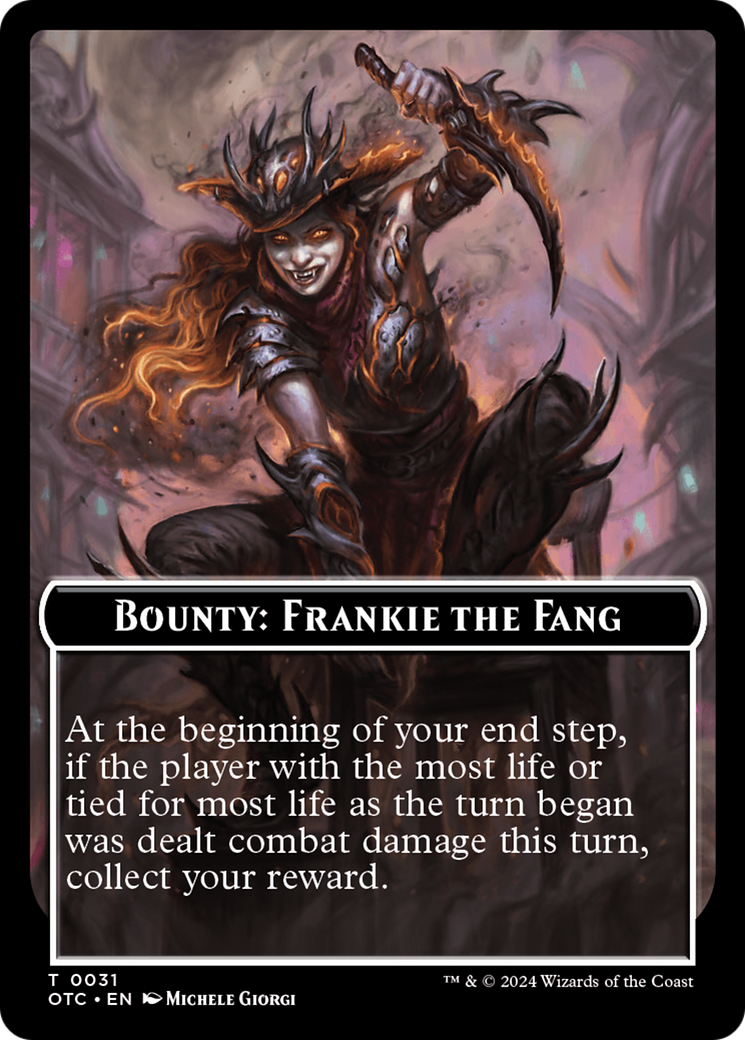 {T} Bounty: Frankie the Fang // Bounty Rules Double-Sided Token [Outlaws of Thunder Junction Commander Tokens][TOTC 031]
