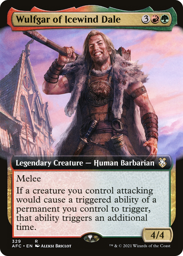 {R} Wulfgar of Icewind Dale (Extended Art) [Dungeons & Dragons: Adventures in the Forgotten Realms Commander][AFC 329]