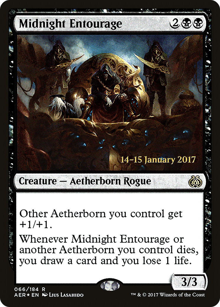 {R} Midnight Entourage [Aether Revolt Prerelease Promos][PR AER 066]