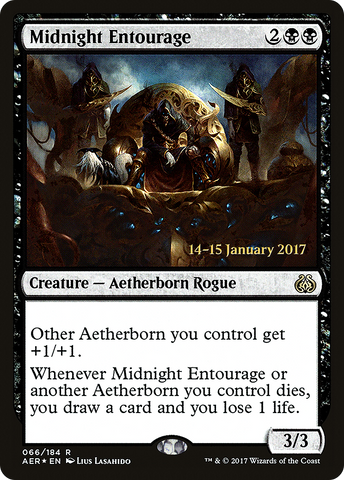 {R} Midnight Entourage [Aether Revolt Prerelease Promos][PR AER 066]