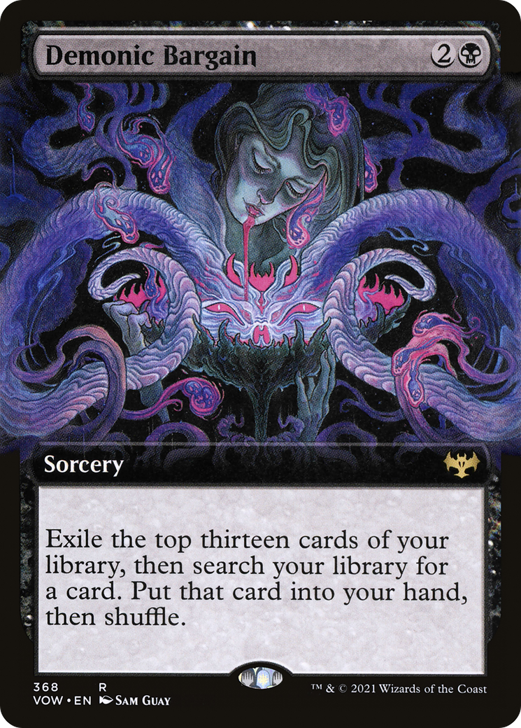 {R} Demonic Bargain (Extended Art) [Innistrad: Crimson Vow][VOW 368]