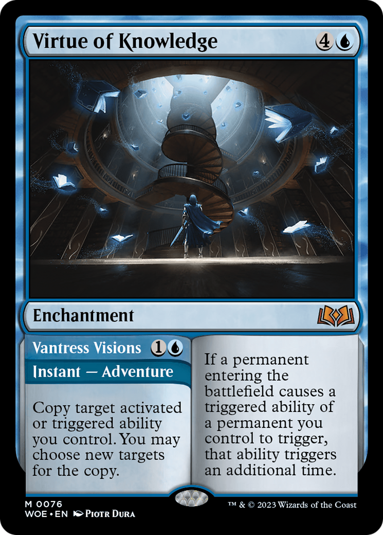 {@R} Virtue of Knowledge // Vantress Visions [Wilds of Eldraine][WOE 076]