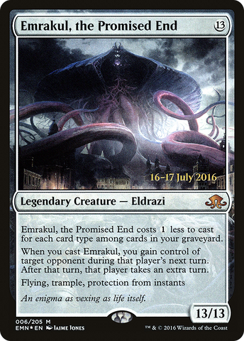 {R} Emrakul, the Promised End [Eldritch Moon Prerelease Promos][PR EMN 006]