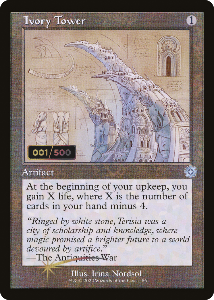 {C} Ivory Tower (Schematic) (Serial Numbered) [The Brothers' War Retro Artifacts][BRR 086]