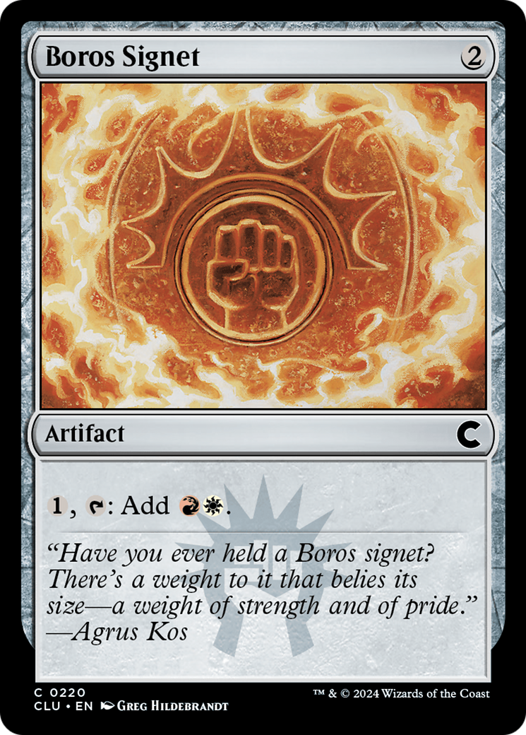 {C} Boros Signet [Ravnica: Clue Edition][CLU 220]
