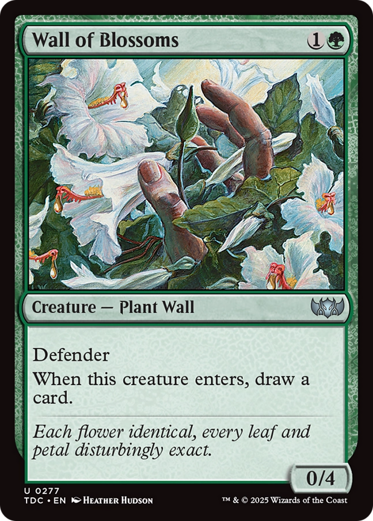 {C} Wall of Blossoms [Tarkir: Dragonstorm Commander][TDC 277]