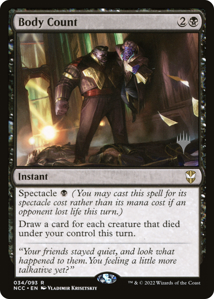 {R} Body Count (Promo Pack) [Streets of New Capenna Commander Promos][PP NCC 034]