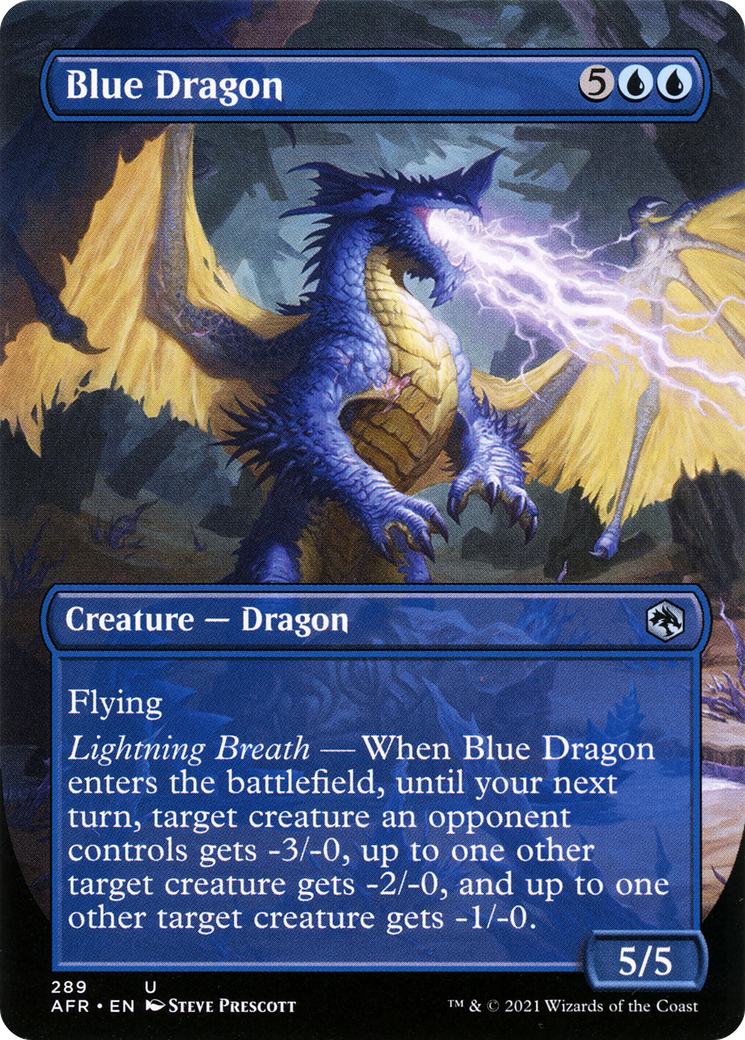 {C} Blue Dragon (Borderless Alternate Art) [Dungeons & Dragons: Adventures in the Forgotten Realms][AFR 289]