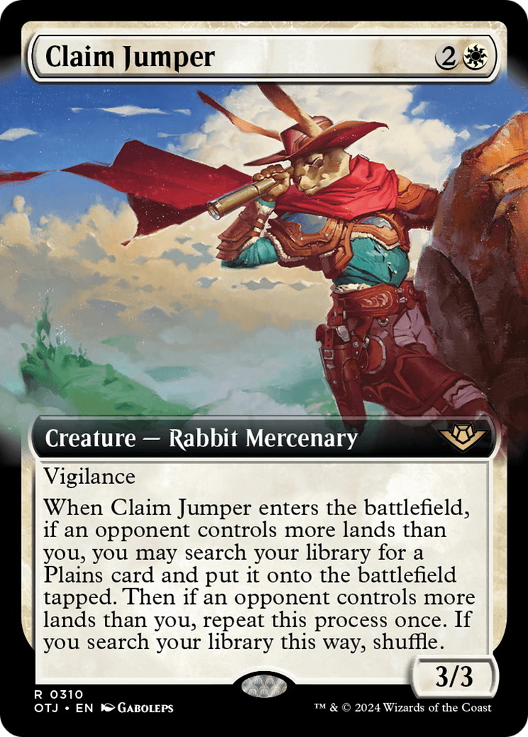 {@R} Claim Jumper (Extended Art) [Outlaws of Thunder Junction][OTJ 310]