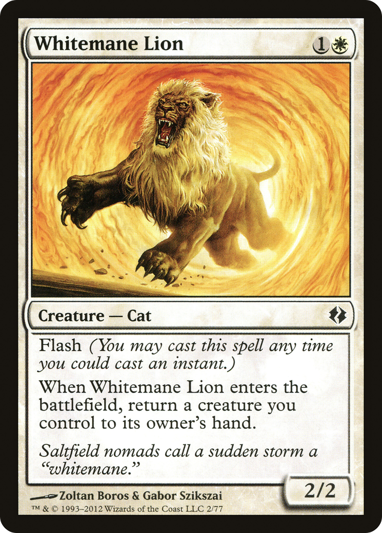{C} Whitemane Lion [Duel Decks: Venser vs. Koth][DDI 002]