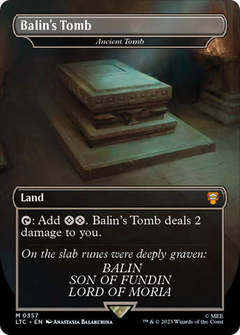{R} Ancient Tomb - Balin's Tomb [The Lord of the Rings: Tales of Middle-Earth Commander][LTC 357]