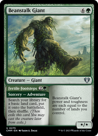 {C} Beanstalk Giant // Fertile Footsteps [Commander Masters][CMM 275]